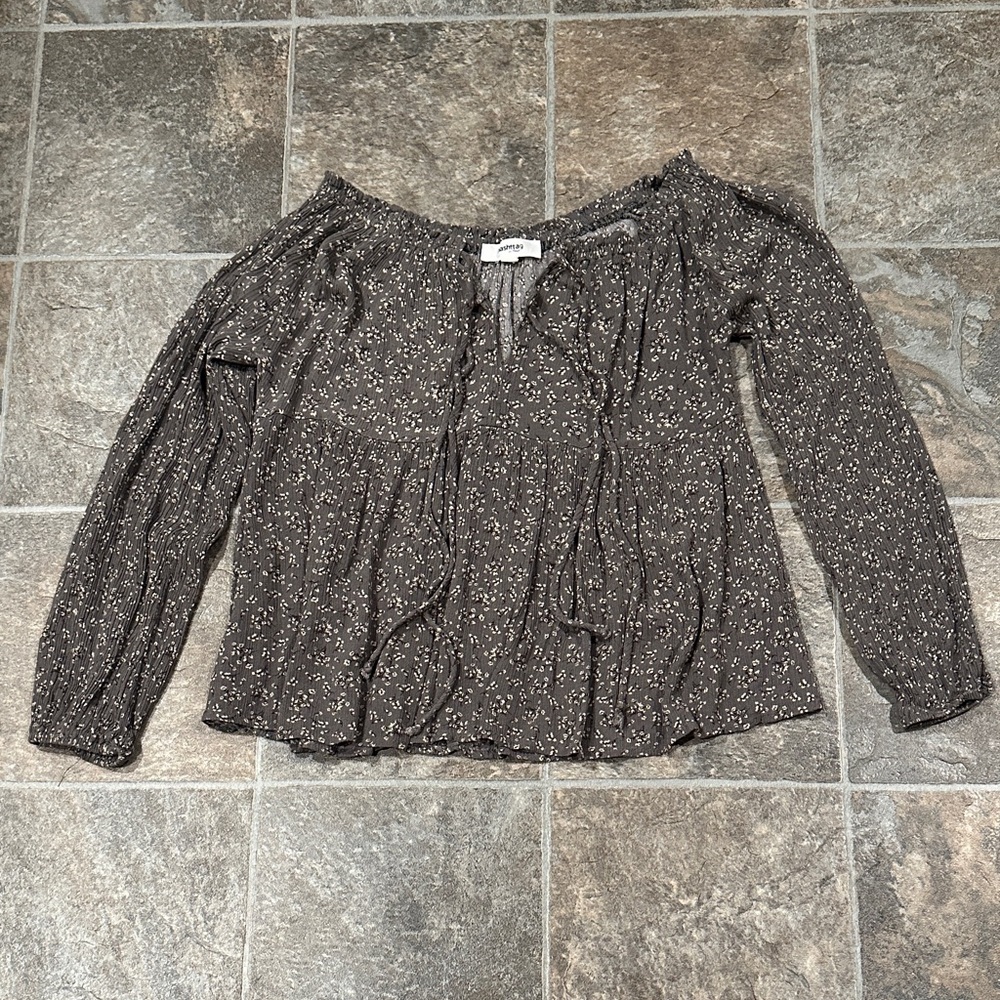 Women's Black Floral Top
